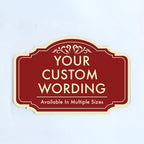 Custom Decorative Outdoor Metal Sign - Personalized Aluminum Driveway Sign, Waterproof, Made in USA - Design 2 Red Brick 10x7 In