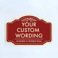 Custom Decorative Outdoor Metal Sign - Personalized Aluminum Driveway Sign, Waterproof, Made in USA - Design 2 Red Brick 42x28 In