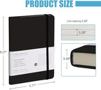 EMOMAS Lined Journal Notebook, 10Pack Hardcover Notebook for Men & Women – Journals for Writing, Work, School, Home & Daily Notes, 160 Pages – Medium A5, 5.7"x8", 100 gsm Thick Paper (Black)