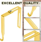 Amylove 4 Pcs Adjustable Cubicle Hanger Universal Partition Metal Cubicle Hooks Door Hanger, Adjusted to Fit Panels with 1 3/8 Inch to 3 1/2 Inch Thickness for Office Whiteboard (Gold)