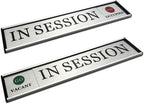 SINKAA Custom Slider Sign for Door and Wall - 2 X 10 inch Custom Slider Sign for Home, Office, Hotels, Hospital, Conference Room, Slider Door sign with Aluminum Holder