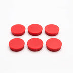Bullseye Office 24 Round Red Fridge Magnets, Button Shaped, Small Colorful Magnetic Discs for Kitchen, Cabinet or Classroom, Perfect Whiteboard Supplies for Teachers (Red)