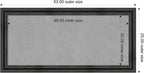 Amanti Art Black Framed Magnetic Board 25x53 Oversize Vision Board for use with Magnets, 100% Metal Sheet to Display Items as Office Decor or for Home Organization in mudroom, Kitchen or Kids Room