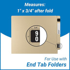 Doctor Stuff - File Folder Labels, Terminal Digit Filing, Consecutive Double Digit Numbers 90-99, Compatible with SMEAD DDS - SMDM Series Chart Stickers, Black, 1" x 1-1/2", 500/Roll