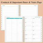 2025-2026 Daily & Monthly Planner - One Page Per Day, Daily Planner 2025-2026 from July 2025 to June 2026, Planner 25-26 with 12 Monthly Tabs, 6.4" x 8.5", Rose Leaf