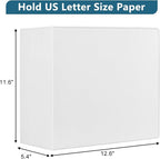 CIXILDTS 5-Inch 3 Ring Binder, Standard 5" Slant-D Ring Binder Fit Letter Size Paper, Presentation View Binders, White, 6-Pack