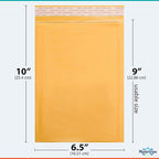 Small Kraft Bubble Mailers 6x10 inch #0 | Self Seal Padded Envelopes | Cushioned Bubble Mailer | Usable Size 6x9 | Lightweight mailing Shipping Bags For Package | 250 Pack Bulk | Made in USA