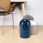 Umbra 1.25 Gallon Mini Waste Can with Removable Swing-Top Lid - Small Garbage Bin for Kitchen, Bathroom, Bedroom, Office - Compact Trash Can Fit Under Tables & Counters - Dark Blue