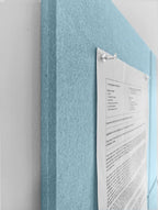 DECORITA Felt Wall Tiles | Large Cork Board Alternative | Aesthetic Felt Bulletin Board for Office, Home & Classroom | Large Cork Boards for Walls Pinboard (12-Pack) | Baby Blue