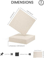 Fluxynara Felt Bulletin Board Tiles -28"x18" Cork Board Alternative for Office Decor, Push Pin Board Wall Organizer 6-Pack - Oatmeal