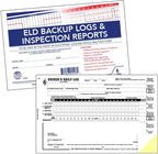 ELD Backup Driver Log Book 5-pk. with Detailed Driver Vehicle Inspection Report & Daily Recap - Book Format, 2-Ply Carbonless, 8.5" x 5.5", 10 Sets of Forms Per Book - J. J. Keller & Associates