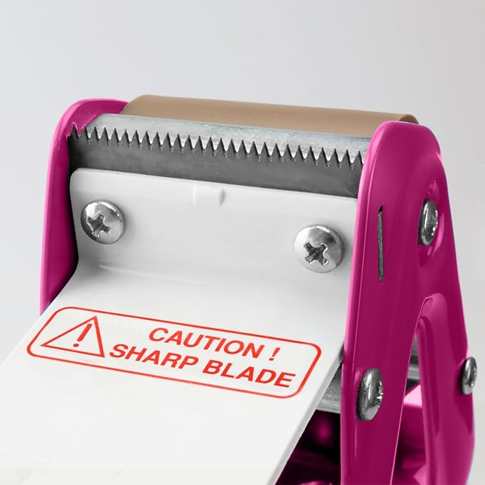 TAPEWELL Heavy Duty Metal Frame 2 Inch Wide Packing Tape Dispenser Gun with Special Ergonomic Handle, 3" Core, Premium Tempered Steel Blade