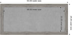 Amanti Art Grey Framed Magnetic Board 25x53 Oversize Vision Board for use with Magnets, 100% Metal Sheet to Display Items as Office Decor or for Home Organization in mudroom, Kitchen or Kids Room