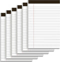 Nichela 5" x 8" Note Pads 6 Pack of Legal Pads Narrow Ruled Notepad with Perforated Notepads 30 Sheets Small Writing Pads 21lb Legal Pad Quality Paper Ideal for Home, Office, or School Use