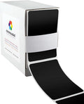 ChromaLabel 2 x 3 inch Permanent Color Code Rectangle Labels, 250 Labels per Dispenser Box, Black