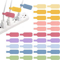 Wrap-It Storage Cable Labels - Medium, Macaron (30-Pack) - Write On Cord Tags for Wire Management and Identification