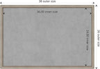 Amanti Art Silver Framed Magnetic Board 26x38 Large Vision Board for use with Magnets, 100% Metal Sheet to Display Items as Office Decor or for Home Organization in mudroom, Kitchen or Kids Room