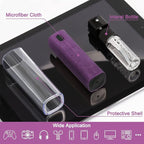 walrfid Screen Cleaner Spray and Wipe, Cleaning Kit for Electronic Smart Phone TV, Laptop, Tablet, PC, Computer Flat Screens, Eyeglasses, Compatible with iPhone iPad MacBook,Purple