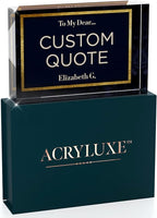 Custom Acrylic Sign Personalized, Custom Desk Name Plate, 18 Styles, (4"x6"), With Gift Box, USA Made by Acryluxe. (Folsom)