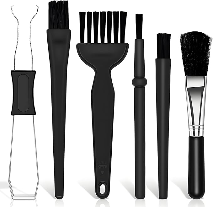 IOGOG 6PCS Keyboard Brush Cleaner Kit with Keycap Puller & Switch Puller, PP Handle Nylon Small Space Dust Removal Anti Static Brush for Computer Keyboard Electrical Appliance Seam Motherboard Camera