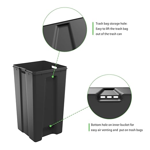 SIMPLYKLEEN Trash Can with Lid - 30 Liter/8 Gallon Square Stainless Steel Trash Can with Odor Protection Kitchen Garbage Cans with Soft-Close Foot Pedal Step Bin for Bathroom Home Office Silver