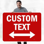 Custom Arrow,Custom Directional Sign, Two way Arrow,36x48 Inches, Rust Free DiBound, Fade Resistant, Made in USA by My Sign Center