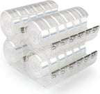 JEFURE 24 Pcs Transparent Tape with Dispenser, 0.7 in x 1000 in Clear Tapes and Refillable Dispensers, Office Tape Rolls with Dispenser Bulk for Craft Jobs, Gift Wrapping, Repairing, Home and School