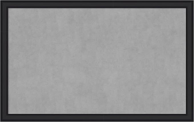 Amanti Art Black Framed Magnetic Board 27x43 Large Vision Board for use with Magnets, 100% Metal Sheet to Display Items as Office Decor or for Home Organization in mudroom, Kitchen or Kids Room