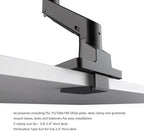 Heavy Duty Monitor Arm Aluminum Single Gas Spring Monitor Arm Suit for Flat/Ultrawide/Cruved Screen 34-49 inch and New 57 inches Screen Weight Capacity up to 44lbs，Black