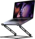 VIGLT Laptop Stand for Desk, Adjustable Laptop Stand Holder Portable Laptop Riser with Multi-Angle Height Adjustable Computer Stand for MacBook Air/Pro and More Notebooks 10-17.3"-Black
