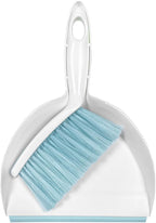 NBGYTECH Mini Broom and Dustpan Set Small Dust pan & Brush Set Portable Cleaning Tools for Home Office RV Camping Learning (Blue)