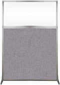 Versare Hush Screen Portable Room Divider | Workstation Wall Divider | Freestanding Privacy Hush Panels | Clear Windows | Fabric Office Divider Screen | Great for Room Separation