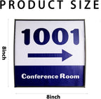 SINKAA Sturdy Elegant Black Aluminum Wall Mount Name Plate Holder, Office Business Door Curved Sign Holder with Adhesive Tape, 8” X 8” - Plastic Film Included, Paper Inserts NOT Included