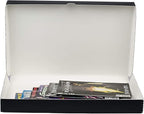 Lineco Folio Storage Box, Clamshell Design with Metal Edge. 11.5x17.5x1.75 Inches, Archival Boxboard, Preserve Photos, Cards, Magazines, Documents, Art, Ephemera, Family Records, Black, Pack of 1