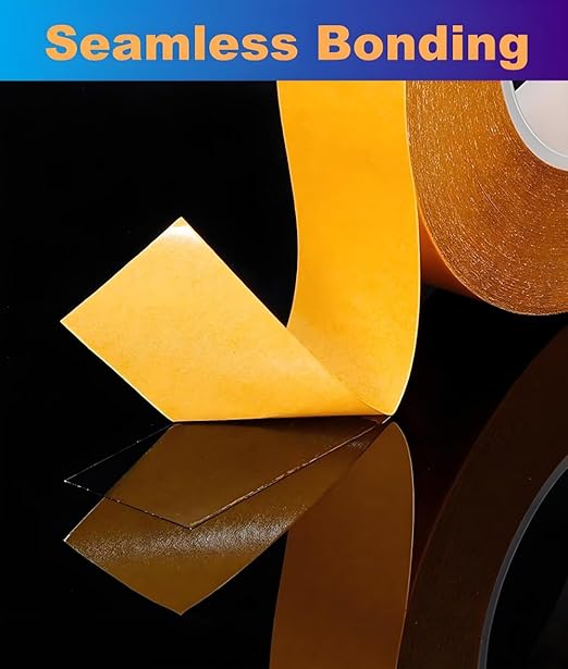 Ultra-Thin Clear Double Sided Adhesive Tape 2 Inch x 85FT Heavy Duty Two Side Strong Sticky Mounting Tape, for DIY Arts & Crafts, Rug Non-slip, Anti Cat Scratch, Paste Wall Decoration, CNC Woodworking