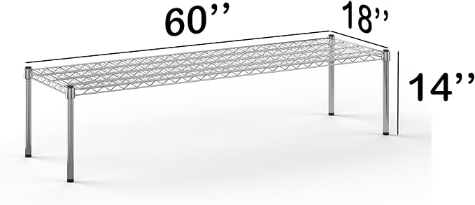 Regal Altair 18''W x 60''L x 14''H Chrome Plated Wire Dunnage Rack | Off The Floor Storage