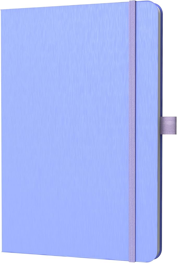 ONAVIA A5 Lined Journal Notebook, 7mm College Ruled Notepad, Journaling for Writing, Work, School, Travel and Note Taking, Hardcover 160 Pages (80 Sheets) 5.79 x 8.3 inches (Cornflower Blue)