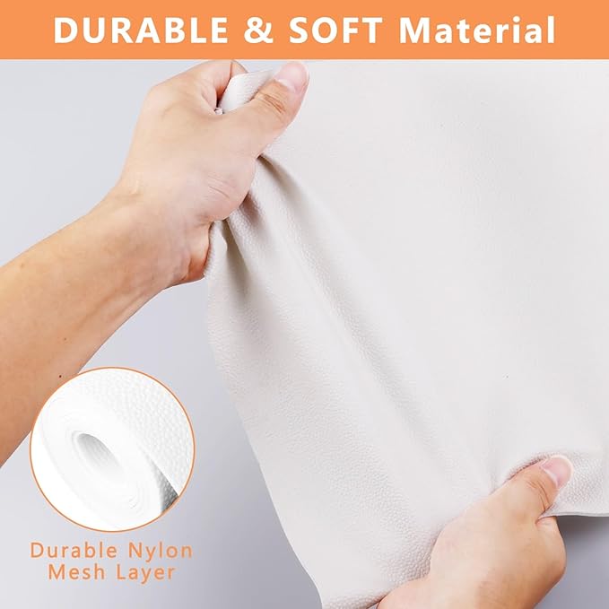 WochiTV Shelf Liner for Cabinets, Drawer Non Adhesive Non Slip Foam Mat for Kitchen, Pantry, Bathroom, Cupboard, Garage, Closet, Shelves, Drawer, Tool Box, White 11.8 x 59 inches