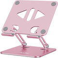 Aoviho Tablet Stand Holder for Desk, Adjustable Desktop Tablet Holder, Foldable Aluminum Tablet Mount for iPad pro 12.9, iPad Air Mini, Samsung Galaxy Tabs Z Fold Kindle Fire,4-12 inch, Rose Gold