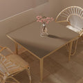 Zinkooat Desk Cover Protector - Used for Square Table Waterproof and Easy to Clean Good Flatness Easy to Used for Dining Table(Mud Color+Champagne Gold 44x44)