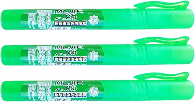 3Pcs White Out Liquid, Information Protection Correction Fluid Thermal Paper Correction Sprayer Address Eraser Concealing