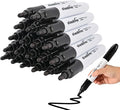 cloudriver Jumbo Size Permanent Markers, Black, 20 Pack, Large Permanent Markers, King Permanent Marker, 0.078" Bullet Tip, 3 times larger capacity, Works on Plastic,Wood,Stone,Metal and Glass