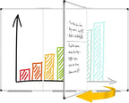 XBoard Magnetic Whiteboard 96 x 48 Inch, Giant Foldable Dry Erase White Board for Wall with Marker Tray 8' x 4' | Aluminum Frame Presentation Board