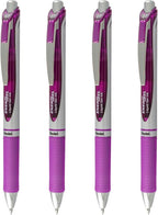 Pentel EnerGel RTX Liquid Gel Pens, Medium (0.7mm), Violet, 4-pk (BL77PF4V)