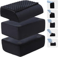 Novabright Foot Rest Under Desk at Work with 3 Adjustable Height, Non-Slip Ergonomic Foot Stool with Gel Top and Warm Pocket for Home Office Car Leg Back Rest(15" X 11" X 14.4",Cambered,Black)