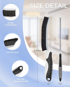 Cleangor Crevice Cleaning Brushes, Scrub Brush for Hard to Reach Small Space, Home Essentials, Cleaning Supplies, Cleaning Tools for Household Use, Bathroom, Shower, Kitchen, Toilet, Window (3, Blue)