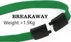 Lanyards Safety Black Lanyards Neck Flat Premium Breakaway Badge Lanyard with J-Hook for ID Nametag Badge Holder (Green, 50 PCS)