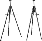 Easels for Painting Canvas, Aredy 66" Art Easel for Drawing, Portable Painting Easel Stand, Metal Table Top Easel (2 Pack)