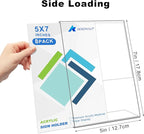 DESONAUT 8 Pack Slant Back Acrylic Sign Holder 5x7 inches, Clear Plastic Picture Frames, Desktop Tabletop Flyer Menu Holder Document Holder Paper Display Stand（Vertical）