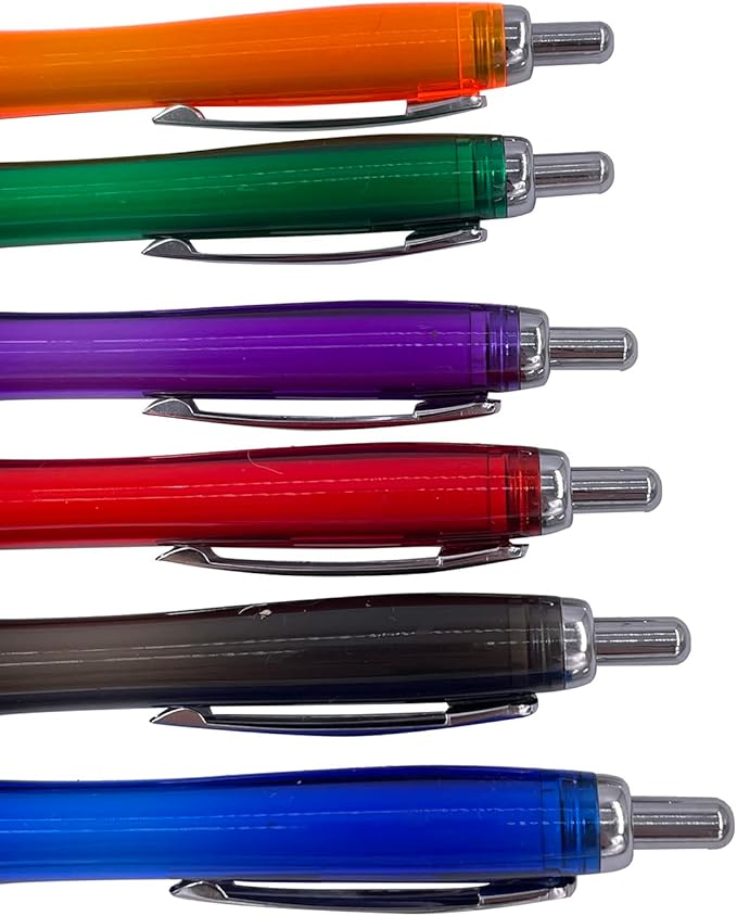 HEYZARDA Personalized Pens with Name Custom Text Logo Retractable Customized Ballpoint Pens for Church Office Business 50 Pcs, Black